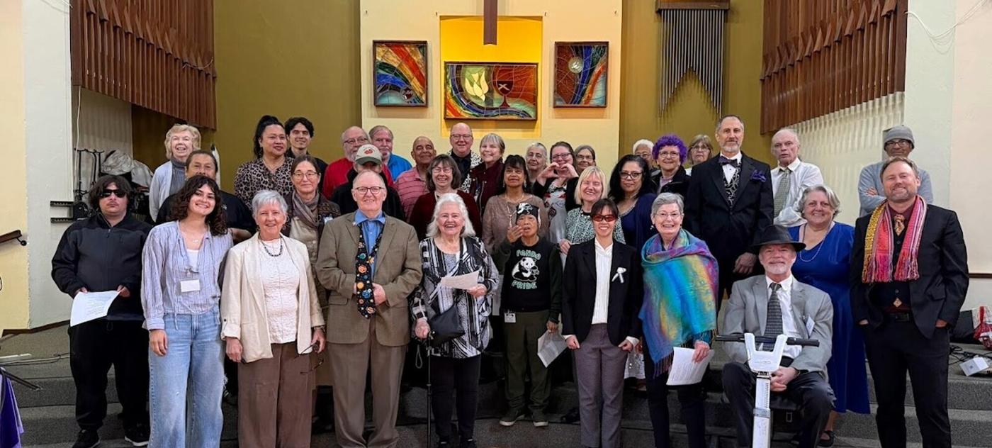 The Urban Sanctuary congregation gathered together in the sanctuary